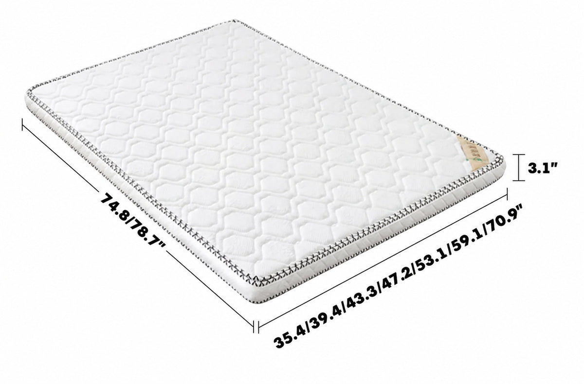 8cm Coconut Palm Mattress YUAN Size Chart