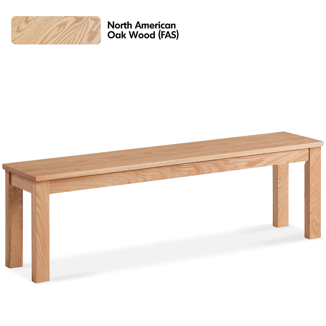 Scandinavian oak wood dining bench jamo detail 1.