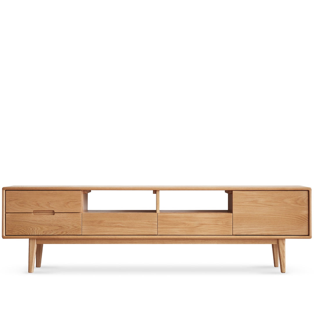 Scandinavian oak wood tv console berry environmental situation.