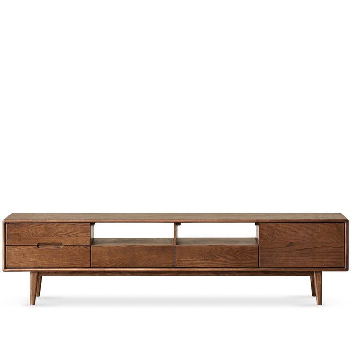 Scandinavian oak wood tv console berry walnut environmental situation.