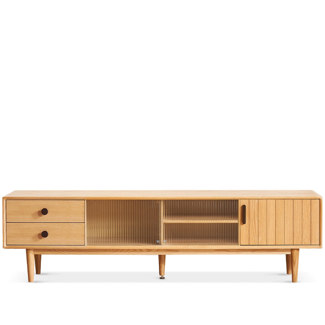 Scandinavian oak wood tv console danya conceptual design.