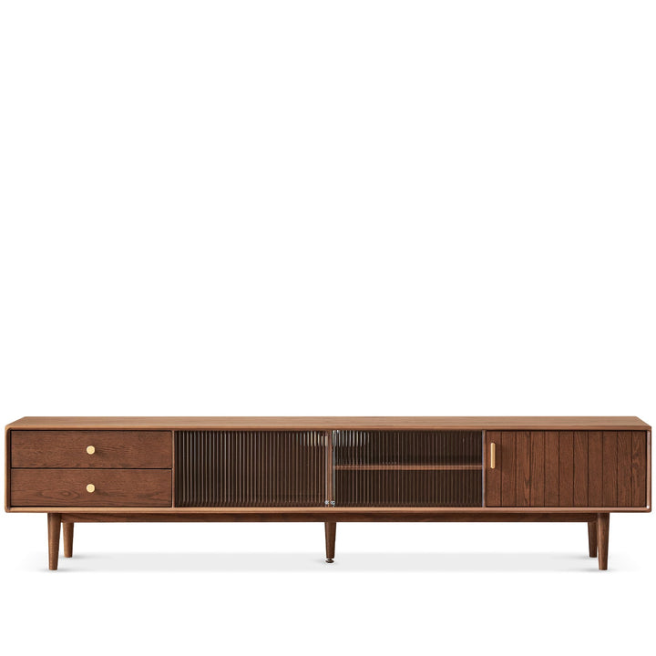Scandinavian oak wood tv console danya walnut conceptual design.