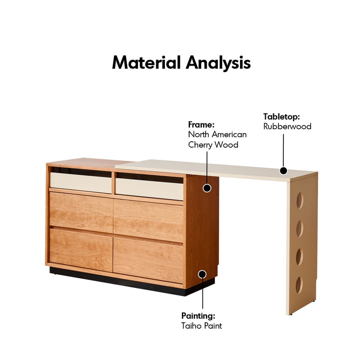 Scandinavian Cherry Wood Dressing Table TIMELESS