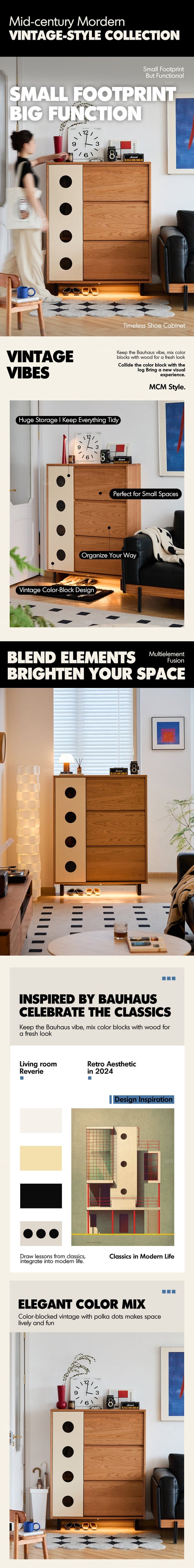 Scandinavian Cherry Wood Shoe Cabinet TIMELESS Good to Know Preview-1