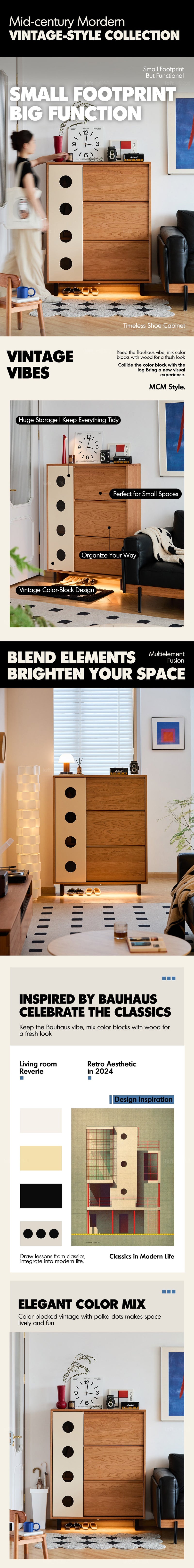 Scandinavian Cherry Wood Shoe Cabinet TIMELESS More Details and Instruction