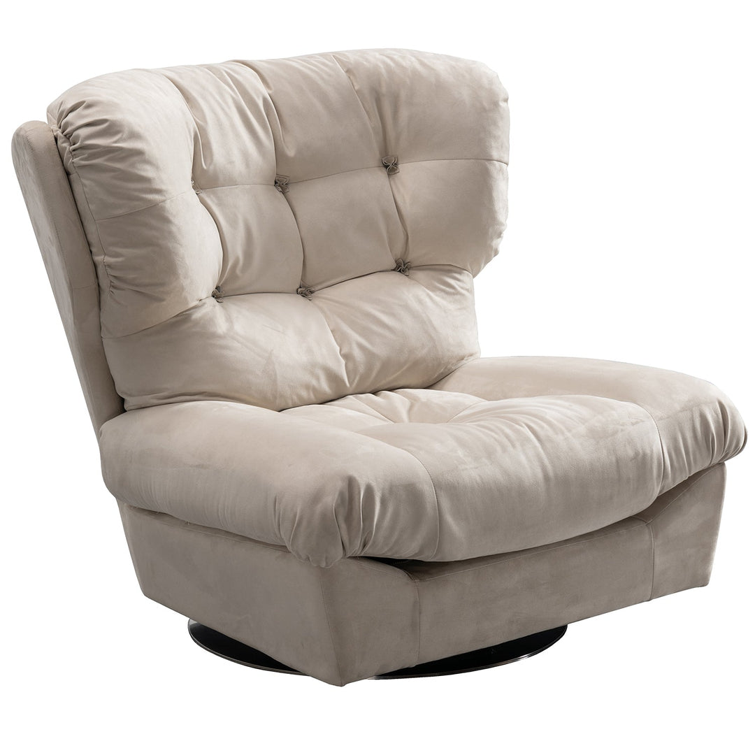 Contemporary Suede Fabric Revolving 1 Seater Sofa MILANO