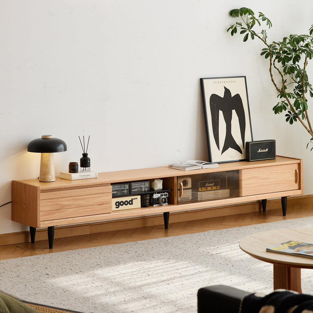Scandinavian Oak Wood TV Console LYNE
