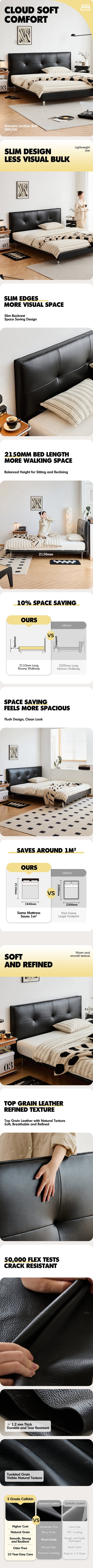 Bauhaus Genuine Leather Bed SKILLFUL Good to Know Preview-1