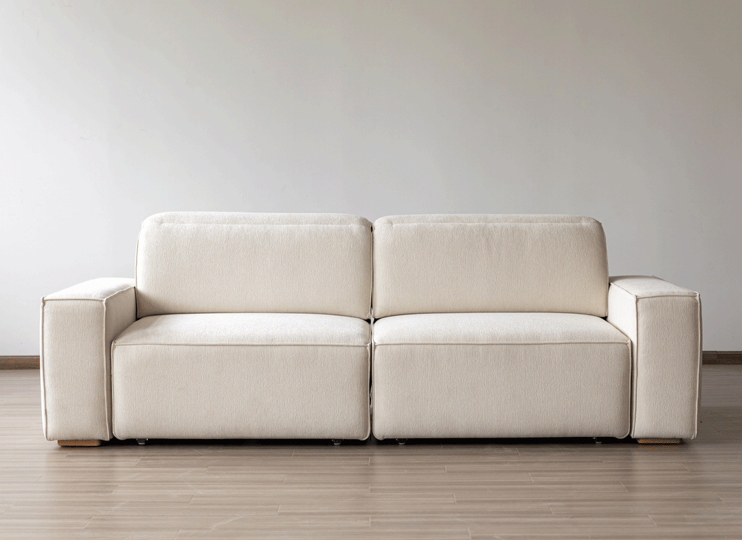 Minimalist Chenille Velvet Fabric Electric Recliner 3 Seater Sofa Bed STRING