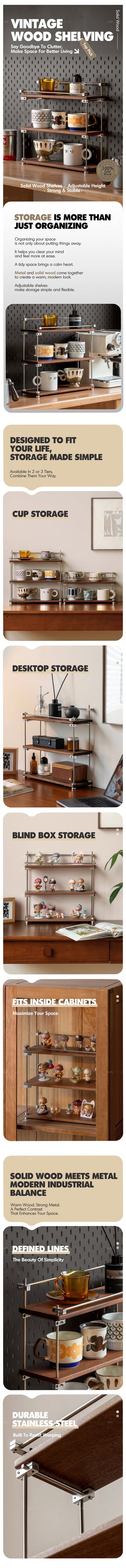 Bauhaus Sapele Wood Stainless Steel Shelf PACKER Good to Know Preview-1