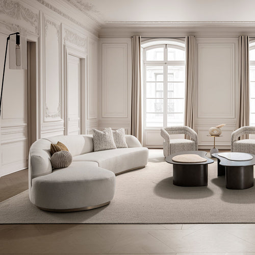Modern Boucle Fabric Modular L Shape Sectional Sofa 3+L LOOMI Good to Know Preview-1