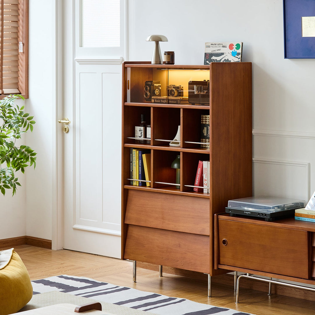 Vintage Boxwood Display Cabinet MIES