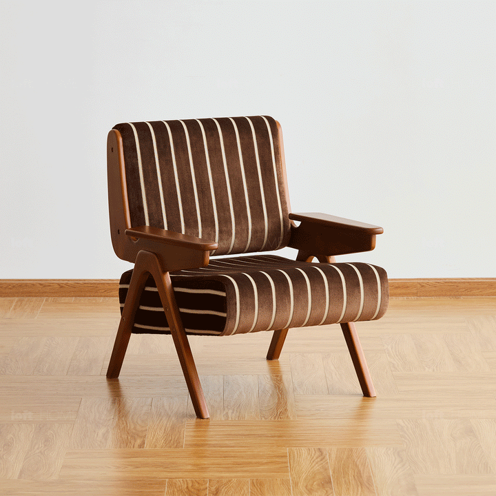 Vintage Mixed Weave Fabric 1 Seater Sofa TRUFFLE