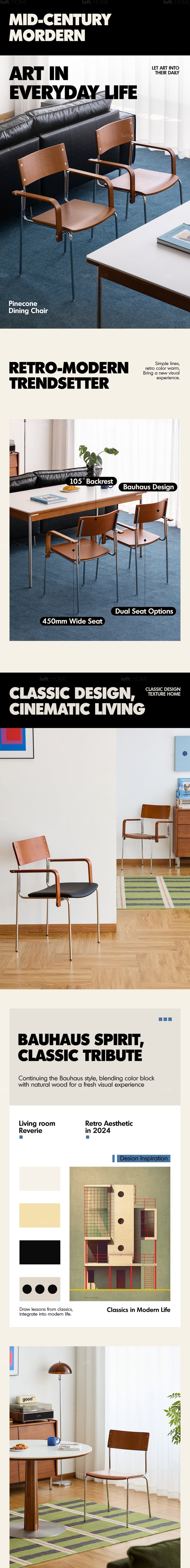 Bauhaus Boxwood Dining Chair PINECONE More Details and Instruction