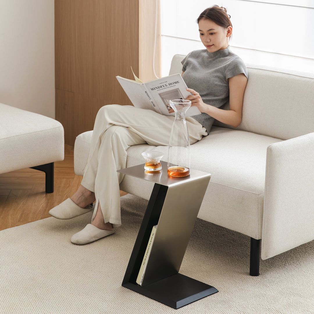 Minimalist Stainless Steel Side Table ZIG