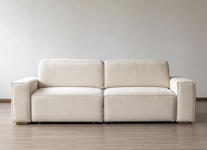 Minimalist Chenille Velvet Fabric Electric Recliner 3 Seater Sofa Bed STRING