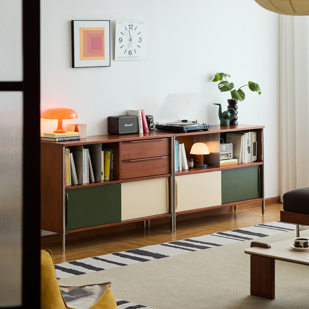 Vintage Boxwood Side Cabinet SILVER WING