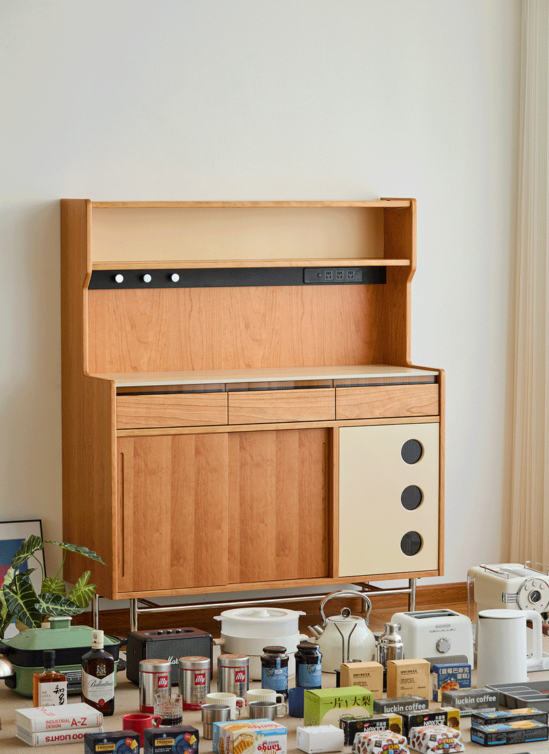 Scandinavian Sintered Stone Storage Side Cabinet TIME More Details and Instruction_3
