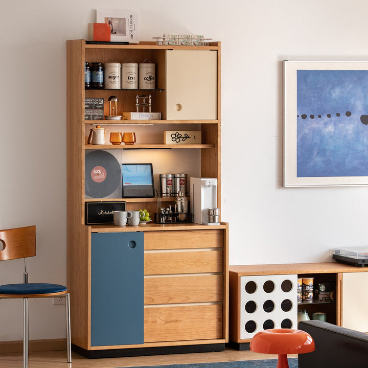 Scandinavian Cherry Wood Storage Side Cabinet TIME