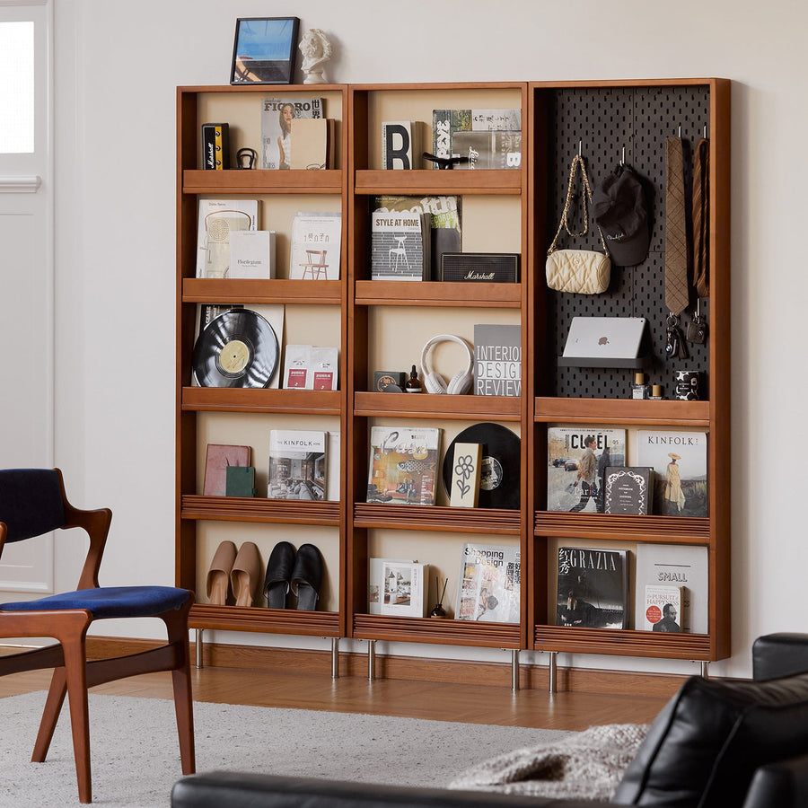 Bauhaus boxwood wall shelf bookshelf slimo primary product view.