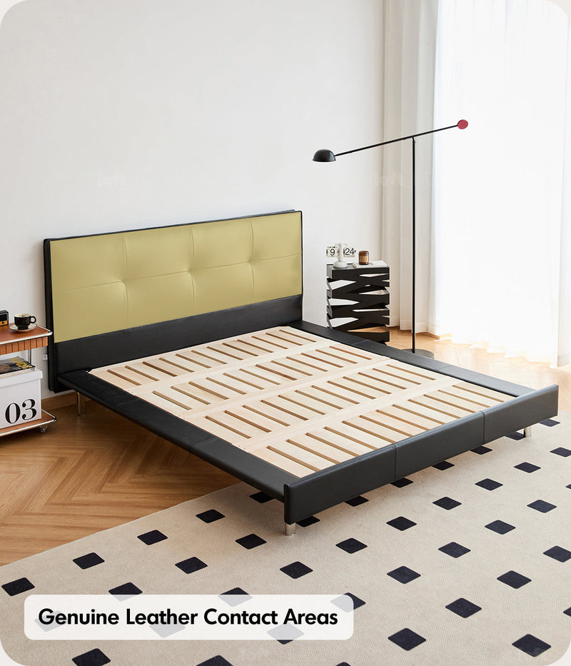Bauhaus Genuine Leather Bed SKILLFUL More Details and Instruction_2