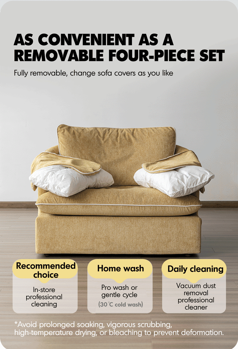 Scandinavian Chenille Velvet Fabric 1 Seater Sofa MIRA More Details and Instruction_8