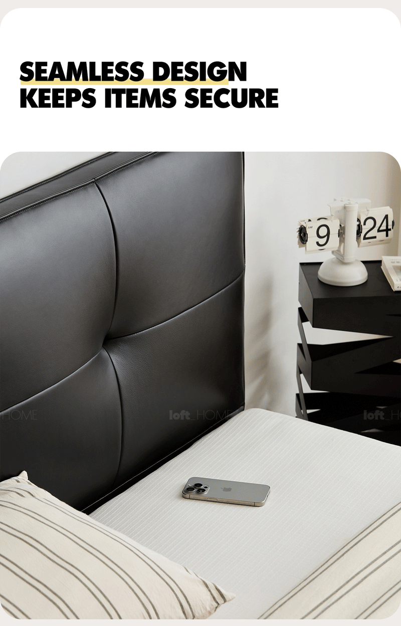 Bauhaus Genuine Leather Bed SKILLFUL More Details and Instruction_5