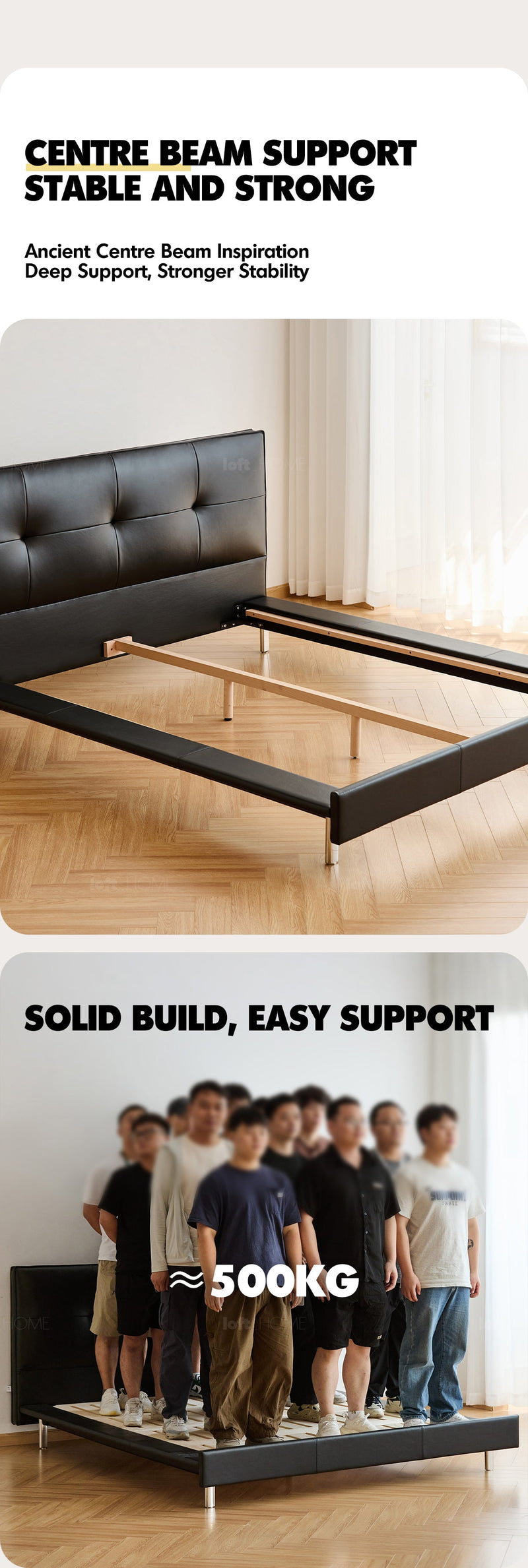 Bauhaus Genuine Leather Bed SKILLFUL More Details and Instruction_11