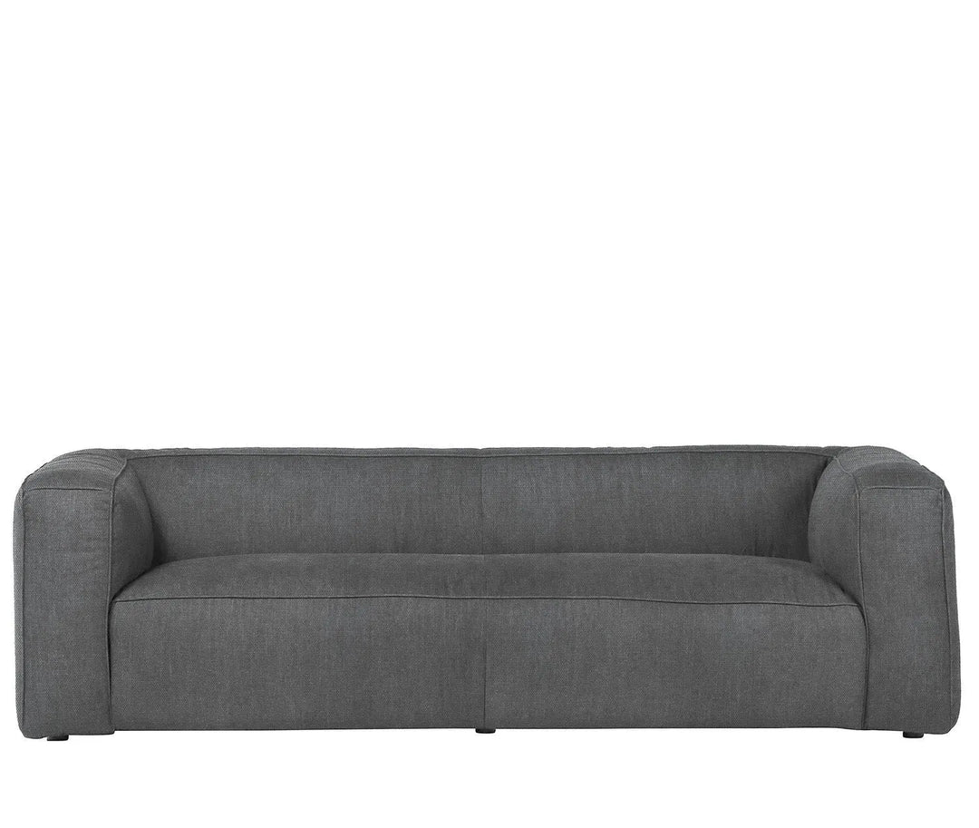 Minimalist canvas fabric 3 seater sofa finesse conceptual design.