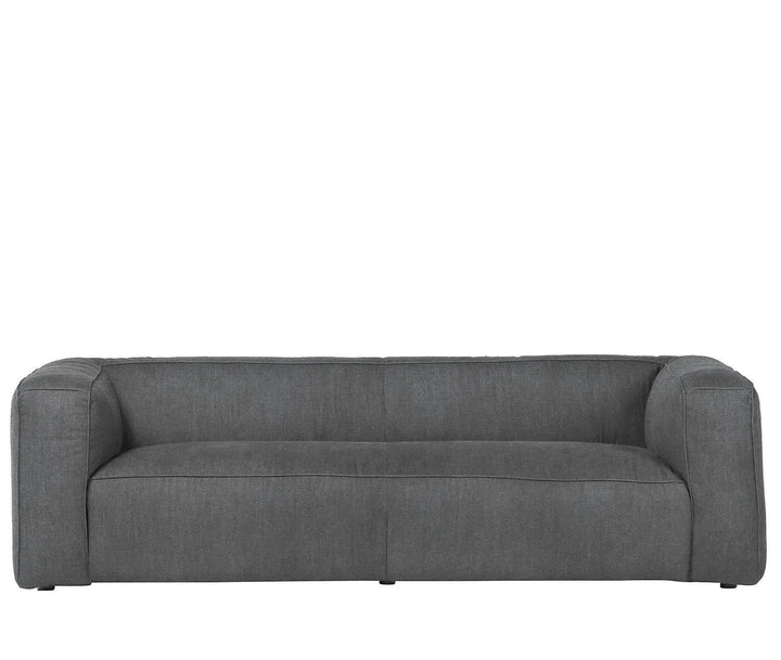 Minimalist canvas fabric 3 seater sofa finesse conceptual design.