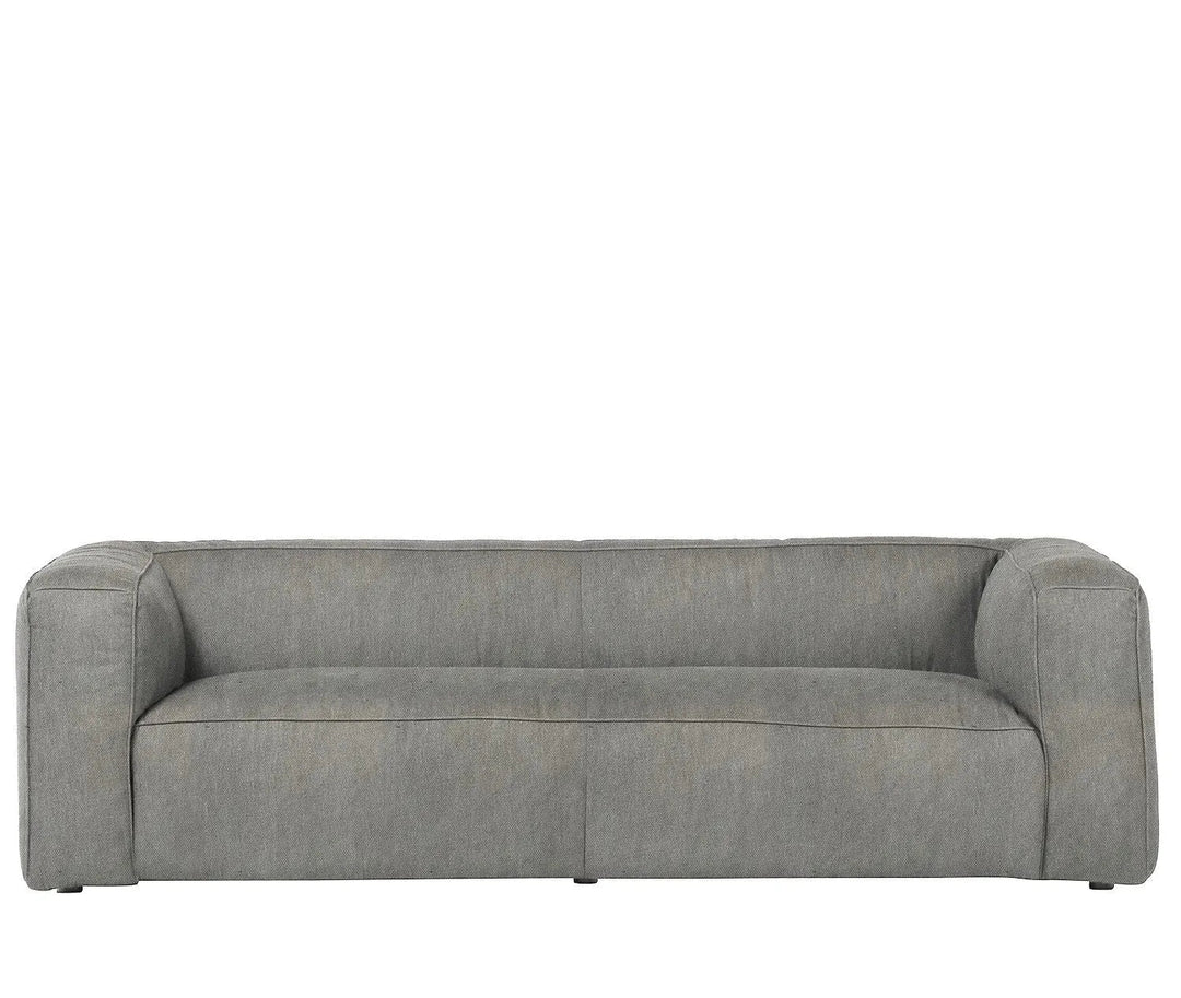 Minimalist canvas fabric 3 seater sofa finesse layered structure.