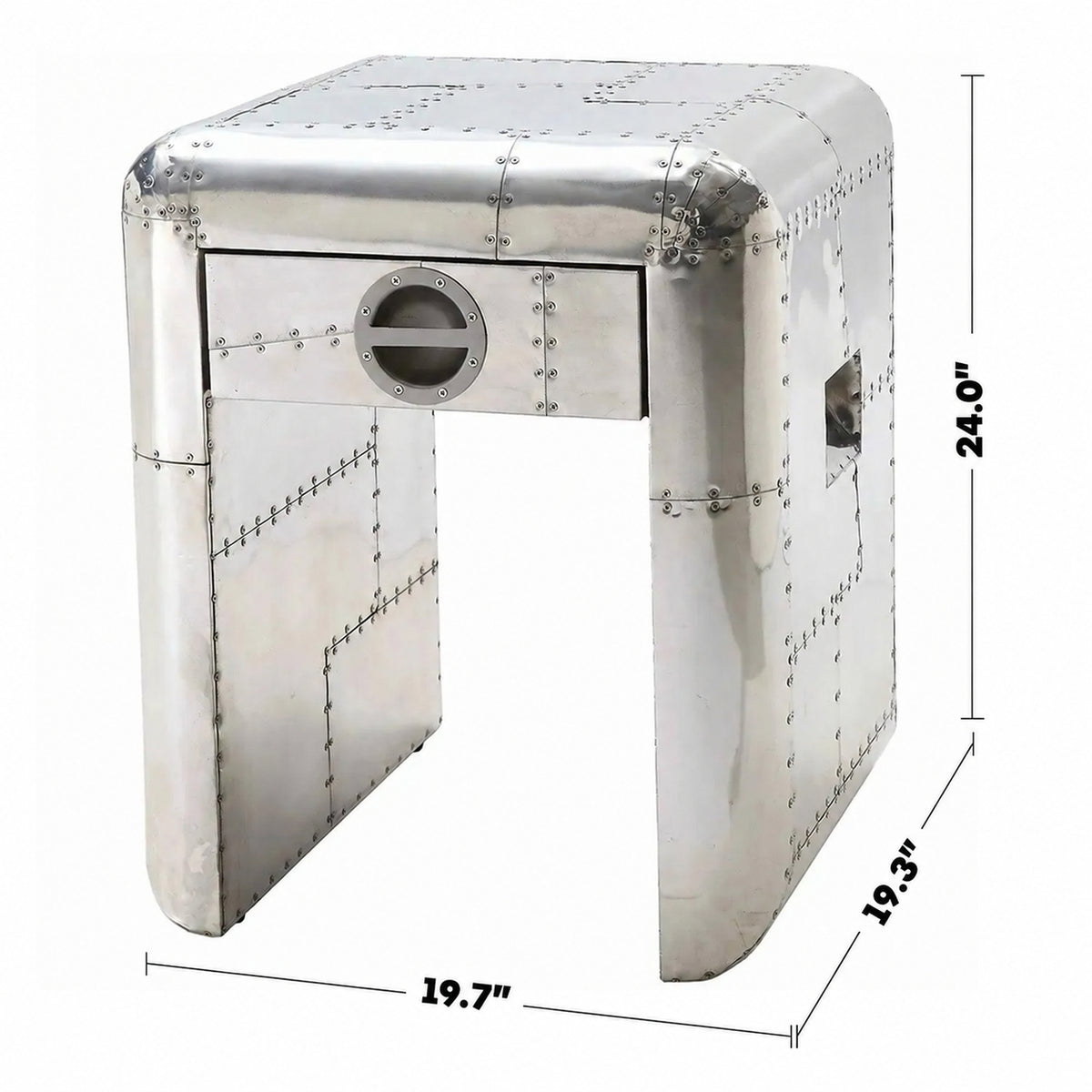 Industrial Aluminium Side Table AIRCRAFT Size Chart
