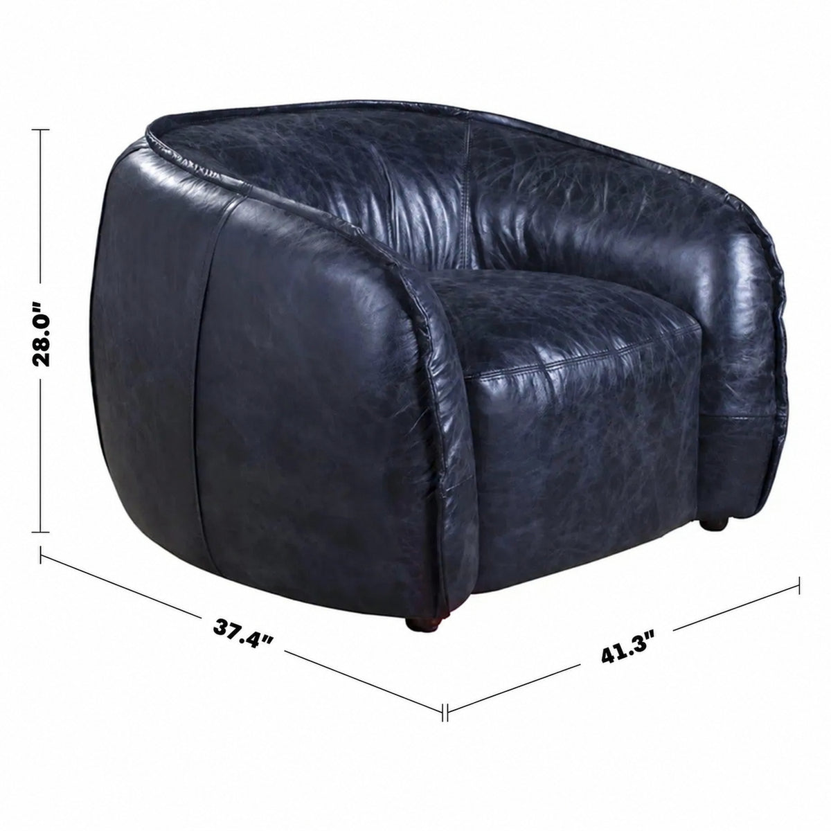Vintage Genuine Leather 1 Seater Sofa BREAD Size Chart