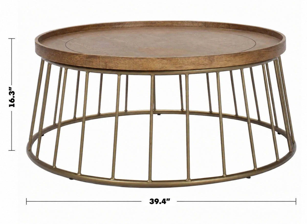 Vintage Wooden Coffee Table VINTAGE Size Chart