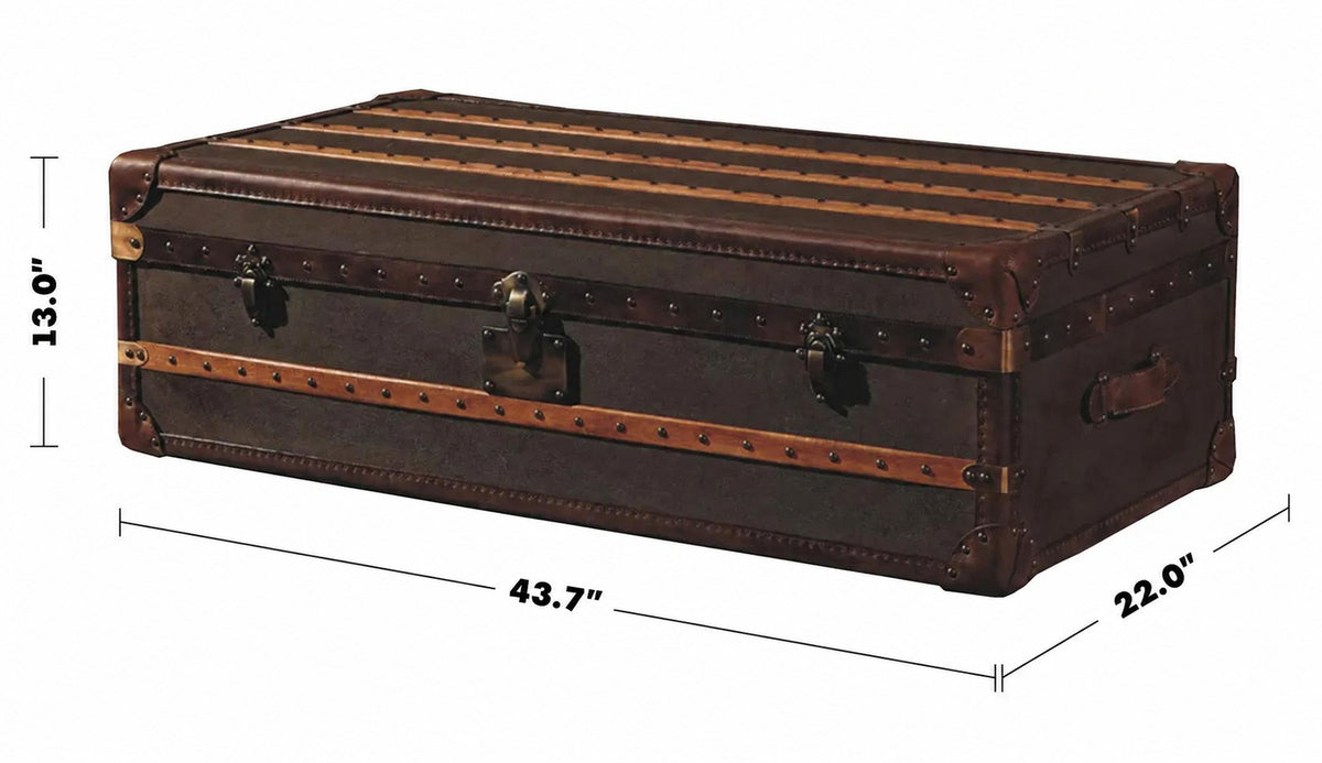 Vintage Canvas Coffee Table Storage Box COWBOY Size Chart