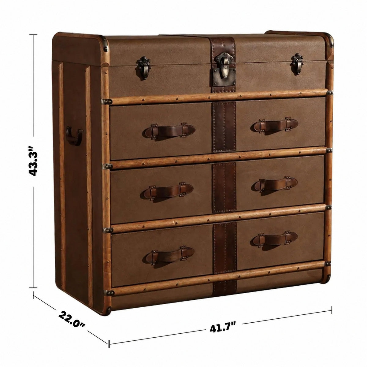 Vintage Canvas Drawer Cabinet RICHARDS' TRUNK CANVAS Size Chart