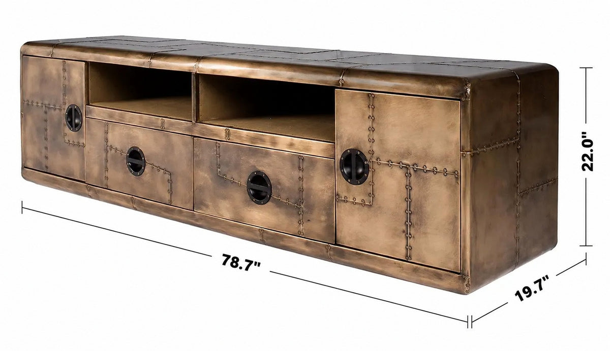 Industrial Aluminium TV Console GARETH Size Chart