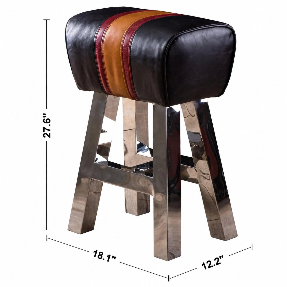 Vintage Genuine Leather Bar Stool CHOCOLUSH Size Chart