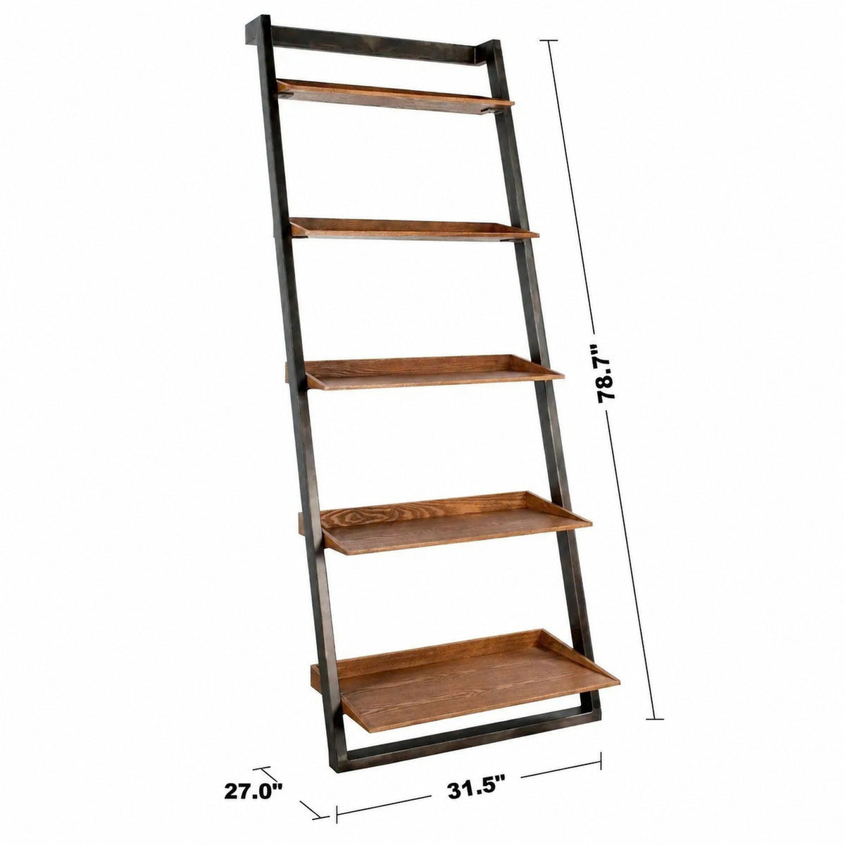 Industrial Wooden Display Shelf GREYASH Size Chart
