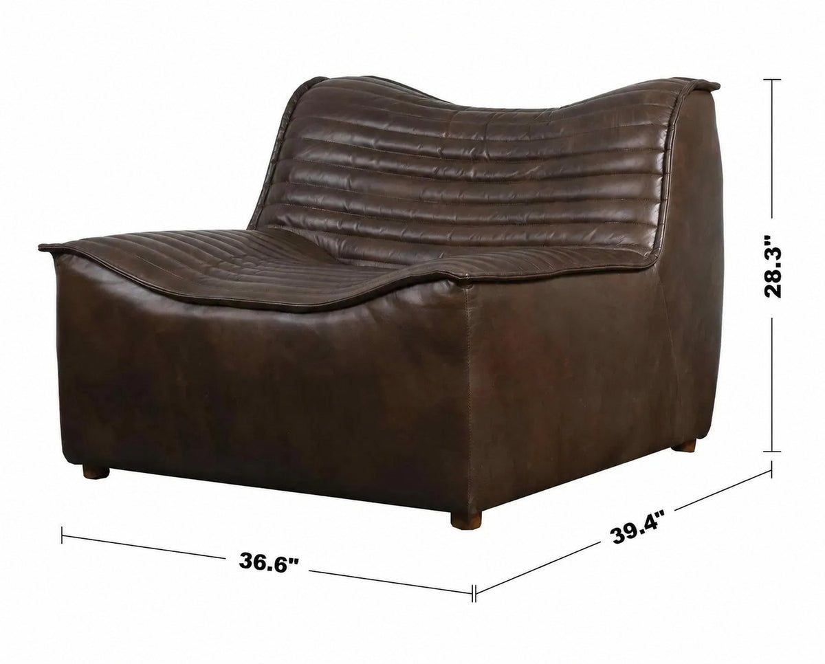 Vintage Genuine Leather 1 Seater Sofa AIRMASTER Size Chart