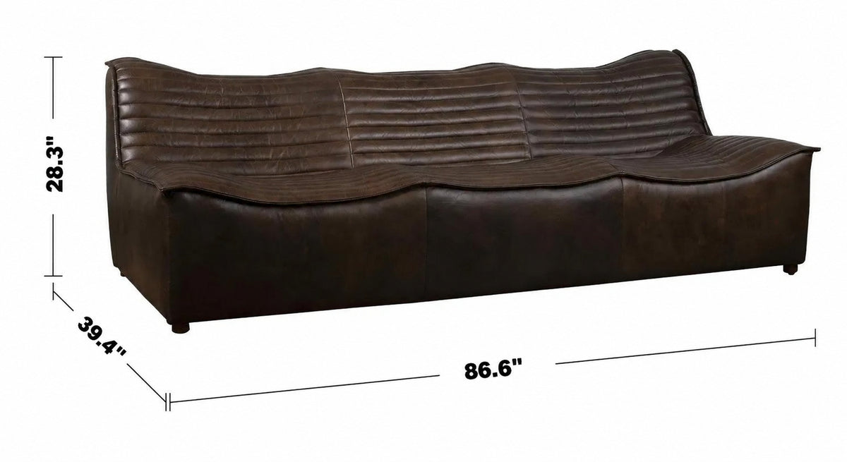 Vintage Genuine Leather 3 Seater Sofa AIRMASTER Size Chart