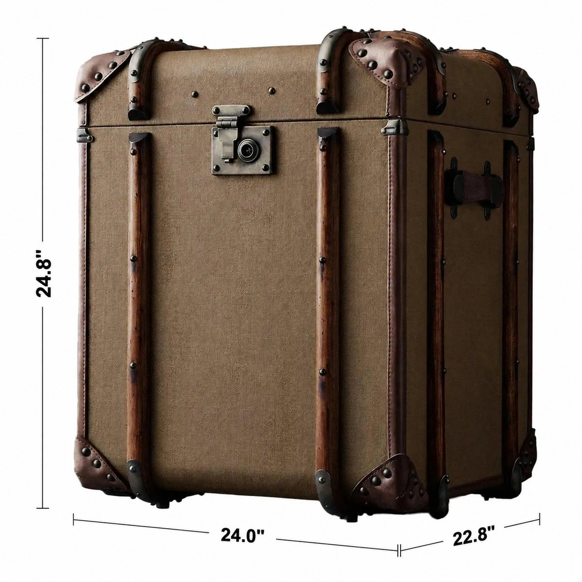 Vintage Canvas Side Table RICHARDS' TRUNK Size Chart