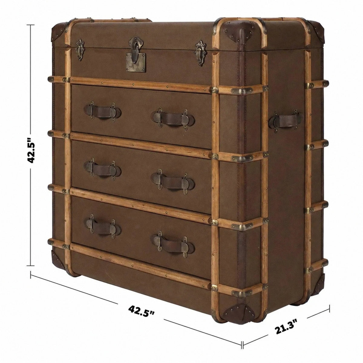 Industrial Canvas Drawer Cabinet RICHARDS' TRUNK Size Chart