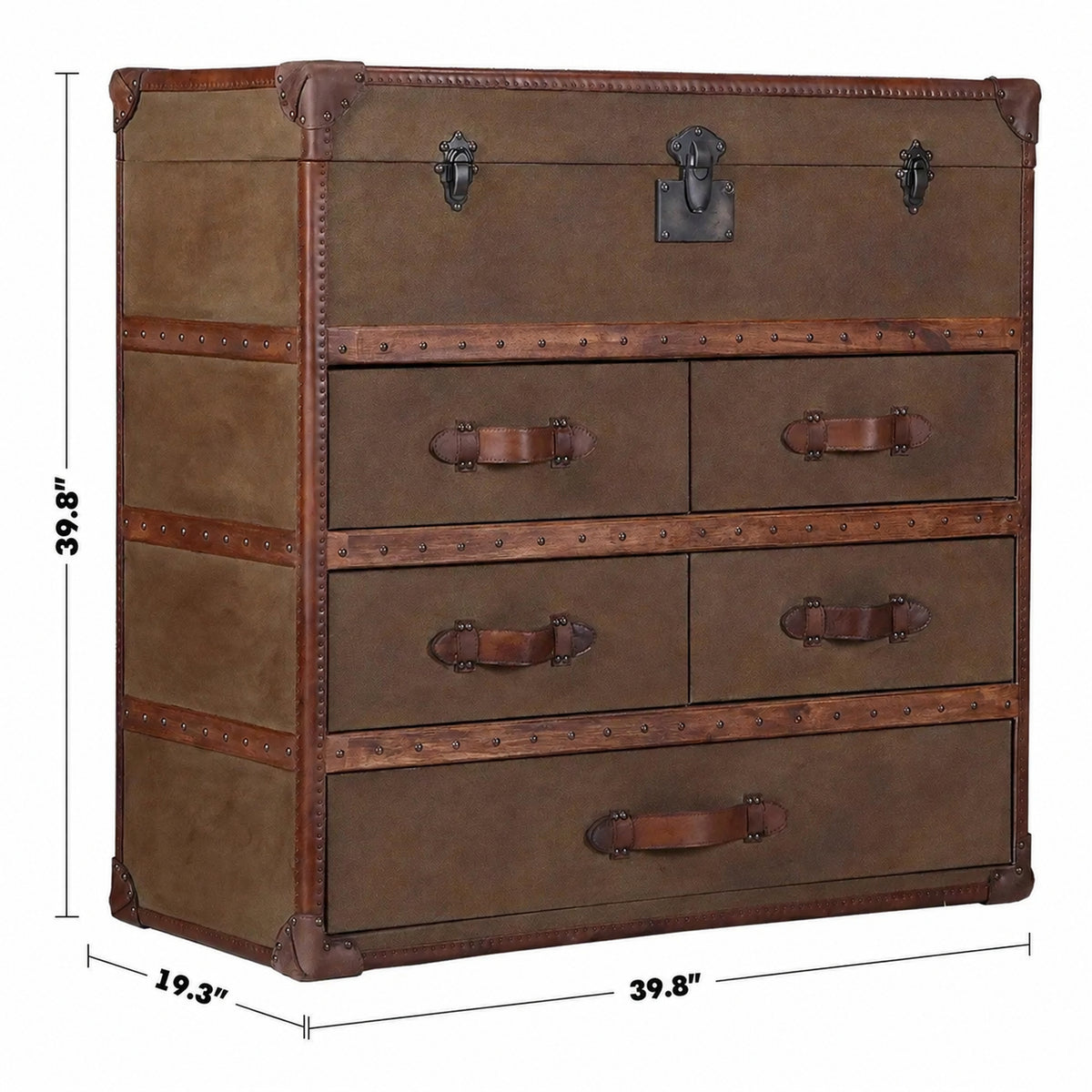 Vintage Canvas Drawer Cabinet OX TRUNK S CANVAS Size Chart