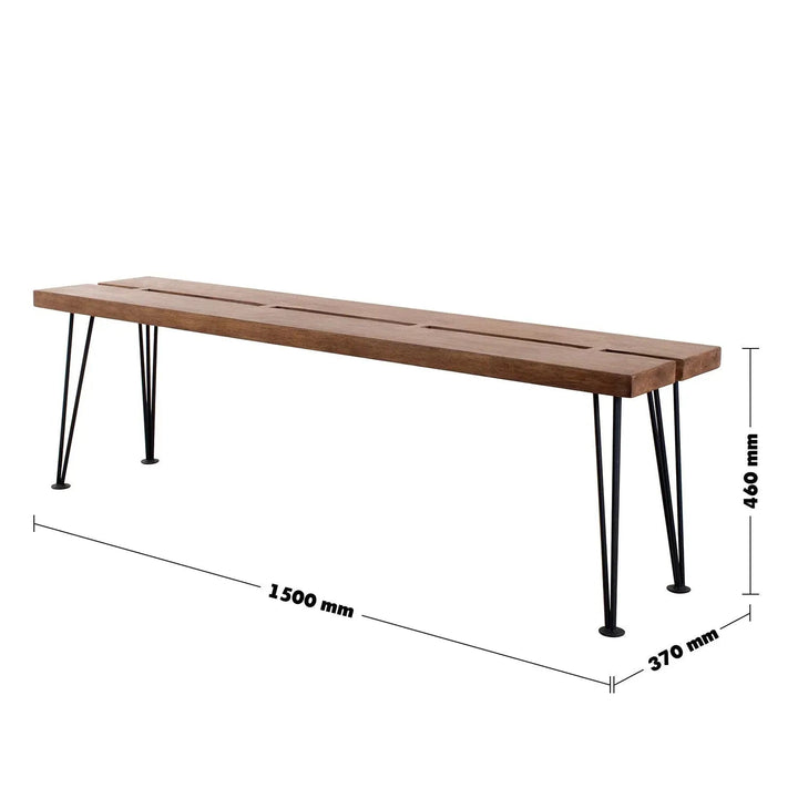 Industrial rubber wood dining bench dovetail size charts.