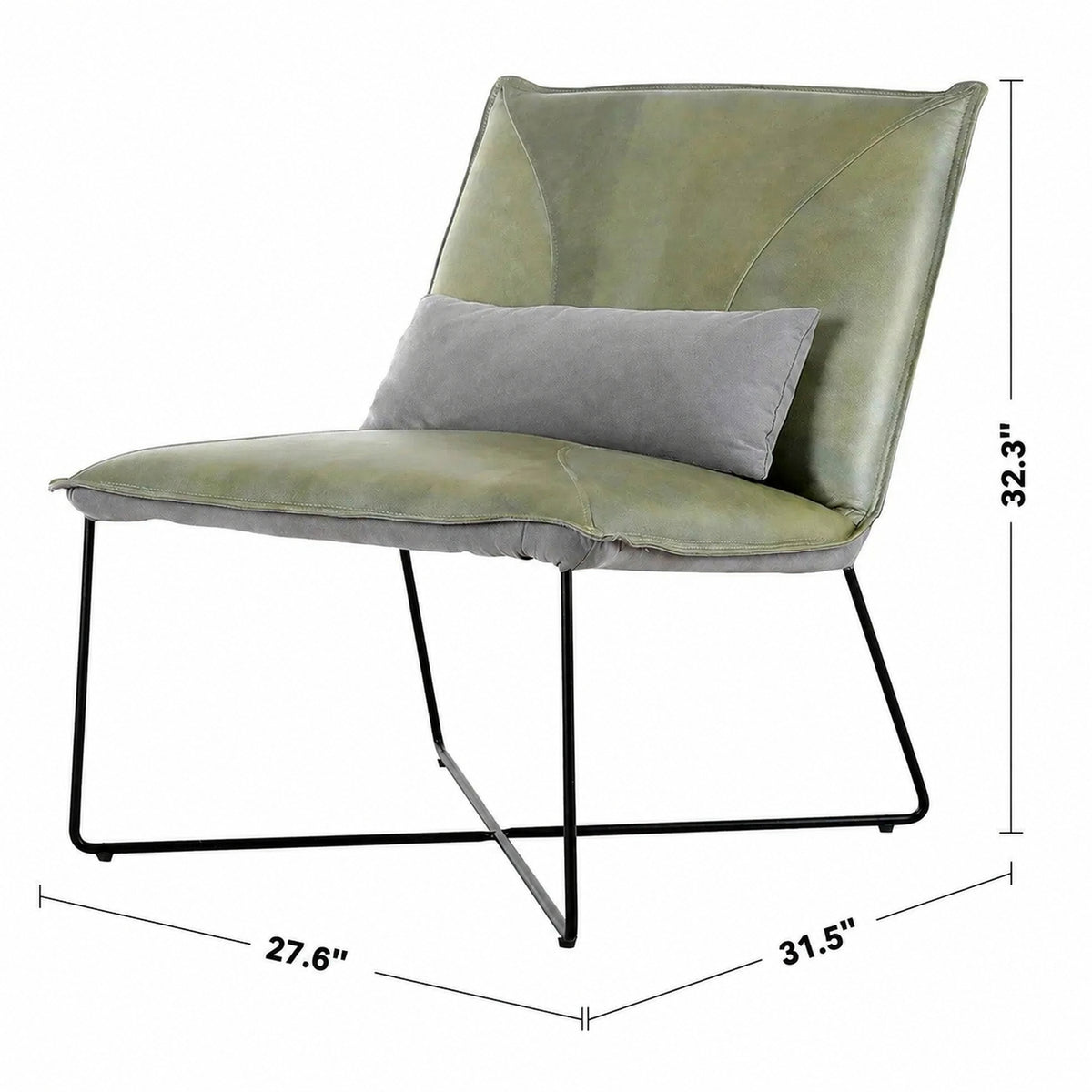 Industrial Genuine Leather 1 Seater Sofa FRANCO Size Chart