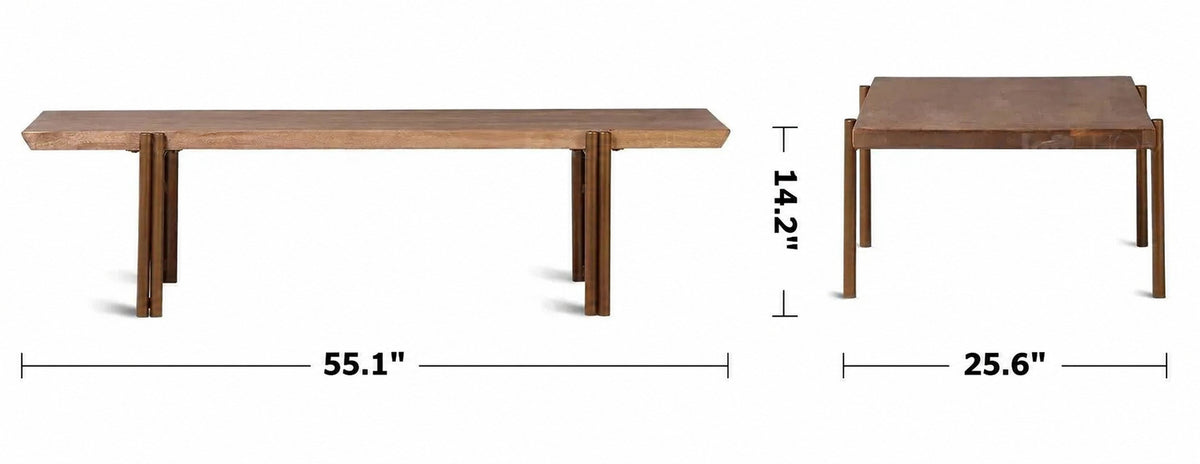 Bauhaus Wooden Coffee Table BREEZY Size Chart