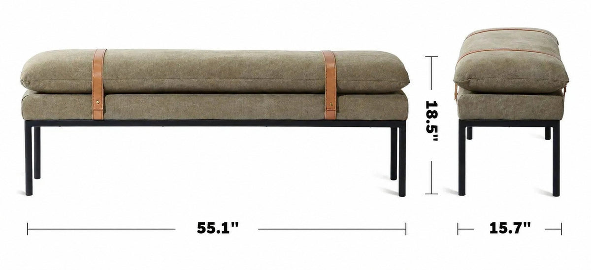 Vintage Fabric Bench HUNTER Size Chart