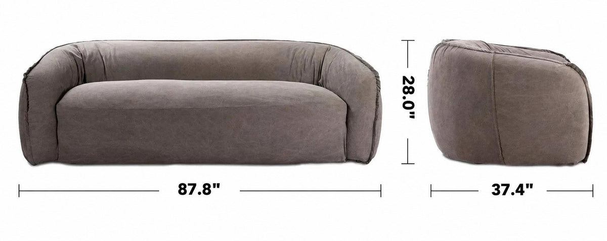 Vintage Fabric 3 Seater Sofa ARLO Size Chart