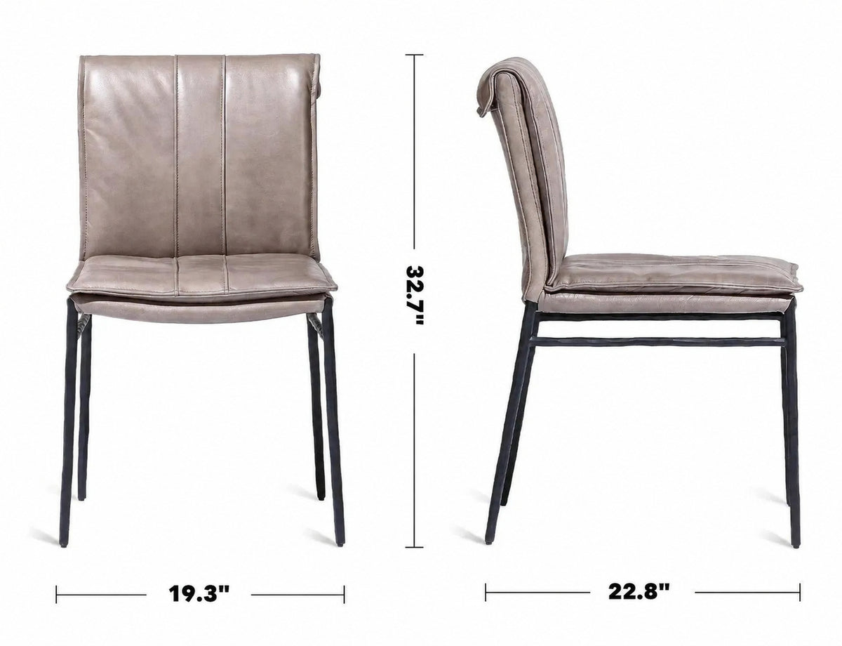 Bauhaus Genuine Leather Dining Chair LUX Size Chart